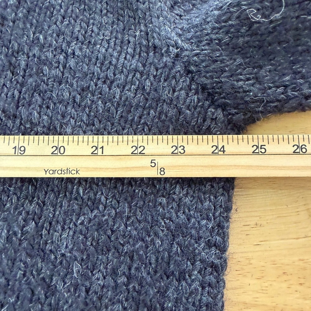 Vintage Polo Ralph Lauren Sweater Mens XXL WOOL Alpaca LINEN Hand Knit Marl Gray - Picture 7 of 10
